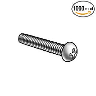 #6 32x4 Machine Screw Round Phillips UNC Steel / Zinc Plated, Pack of 1000 Ships FREE in USA