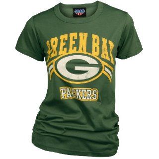 Green Bay Packers Women's Retro Vintage T Shirt (Hunter, Large)  Fashion T Shirts  Sports & Outdoors