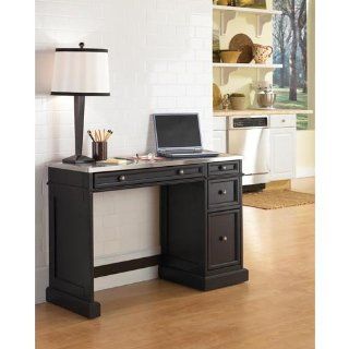 Home Styles 5003 792 Traditions Stainless Steel Top Utility Desk, Black Finish   Home Office Desks