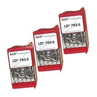 LD © Compatible Replacement for Pitney Bowes 793 5 Set of 3 Ink Cartridges Includes 3 793 5 Fluorescent Red for use in Pitney Bowes Digital Mailing P700, & Personal Post Meter DM100i, DM125 & DM200L Postal Meters Electronics