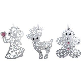 Swarovski Crystal Ornament Set (Angel, Reindeer, Gingerbread Man) 5004525   Christmas Ornaments