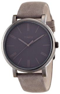 Timex Easy Reader Modern 42mm Brown Dial Brown Nubuck Leather Strap T2n795 Men Watches