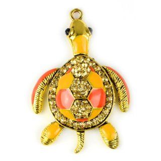 Huan Xun Movable Turtle Charms for Jewelry Making and Scarf Making Red Yellow Pendants Jewelry