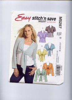 McCall's Patterns M5297. Easy stitch 'n save, Misses Lined, Unlined Shrugs & Tank Tops, Size B (12 14 16 18)