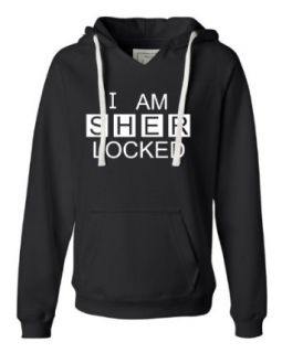 Womens I Am Sherlocked Sherlock Holmes Inspired Deluxe Soft Fashion Hooded Sweatshirt Hoodie Clothing