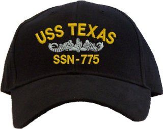 USS Texas SSN 775 Embroidered Baseball Cap   Black  Other Products  