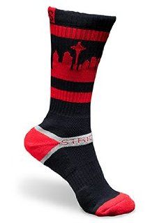 Strideline SEATOWN Red/Black Athletic Crew Socks, One Size Sports & Outdoors
