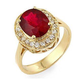 2.5 ct natural ruby and diamond Ring set in 14k Solid Gold Passion Gems Jewelry