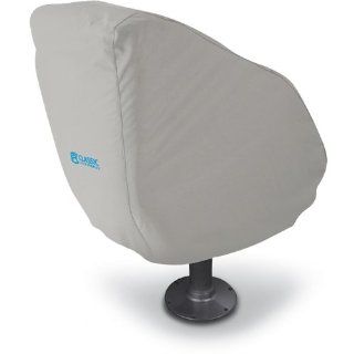 Classic Accessories 20 092 011001 00 Hurricane Bucket, Helmsman And Fixed Back Boat Seat Cover In Grey  Boat Seating Accessories  Patio, Lawn & Garden
