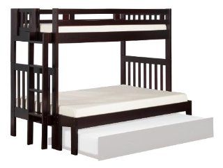 Atlantic Frame Cascade Bunk Bed in an Espresso Finish   Twin Over Full Home & Kitchen