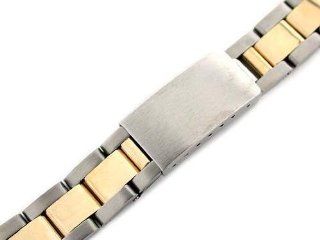 Midsize 18k/ss Oyster Watch Band for Rolex 17mm Datejust Watches