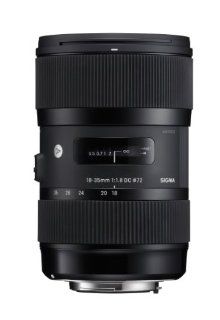 Sigma 210306 18 35mm F1.8 DC HSM Lens for Nikon APS C DSLRs (Black)  Camera Lenses  Camera & Photo