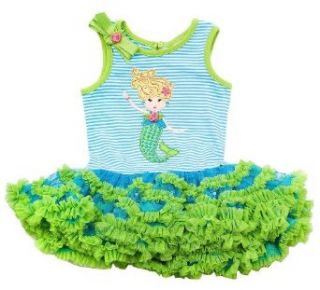 Rare Editions Mermaid Tutu Dress (6 Months, Turquoise) Infant And Toddler Playwear Dresses Clothing