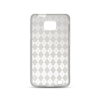 Transparent Clear Argyle Diamond Flex Cover Case for Samsung Galaxy S2 S II AT&T i777 SGH i777 Attain i9100 Cell Phones & Accessories