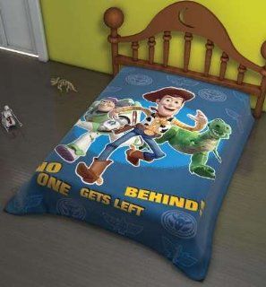 Disney Toy Story Blanket Buzz Lightyear Woody Rex Twin Size Throw Mink Raschel Plush   Bed Blankets