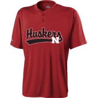 Holloway Collegiate Nebraska Ball Park Jersey RED   NEBRASKA HUSKERS 801 AL  Athletic Shirts  Sports & Outdoors