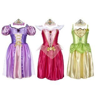 Disney Princess Deluxe Dress Up Set   Rapunzel/Sleeping Beauty/Tiana Toys & Games