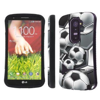 NakedShield Verizon / AT&T LG G2 D801 VS980 Soccer Heavy Duty Shock Proof Armor Art KickStand Phone Case Cell Phones & Accessories