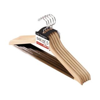 Richards Homewares Imperial Natural Suit Hangers with Ribbed Bar   Set of 10   Clothesline Accessories