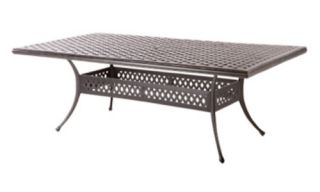 Alfresco Home Weave Cast Aluminum 86 x 46 in. Rectangular Patio Dining Table   Patio Tables