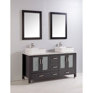 Legion Furniture 59 in. Double Bathroom Vanity Set with Faucet   Double Sink Bathroom Vanities