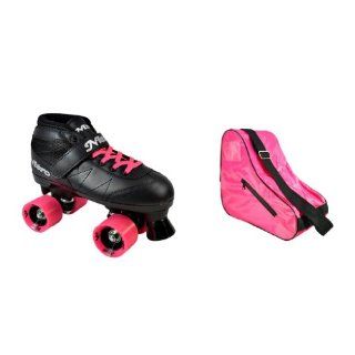 Epic Super Nitro Pink Adults Quad Indoor Roller Skates with Epic Roller Skate Bag   Epic Speed Skates  Childrens Roller Skates  Sports & Outdoors