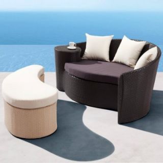 Zuo Modern Curacao Outdoor Bed and Ottoman   Wicker Chairs & Seating
