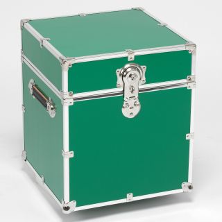 Green Steel Cube with Optional Cedar Lining and Wheels   Storage Trunks