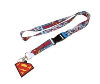 Superman Comic Strip Detachable Lanyard and Keychain Clothing