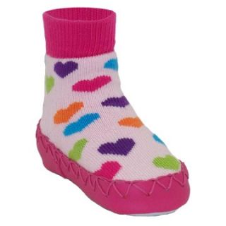 Nowali Hearts Moccasin Slipper Socks   Kids Slippers