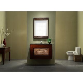 Xylem Bambu 37 in. Single Bathroom Vanity with Black Glass Integrated Sink and Optional Mirror   Single Sink Bathroom Vanities