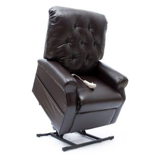 Conley 3 Position Reclining Power Lift Chair   Chestnut   Leather Recliners