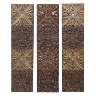 Resin Rectangular Wall Decor   Set of 3   12W x 48H in. ea.   Wall Sculptures and Panels