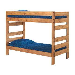 Chelsea Home Twin over Twin Stackable Bunk Bed   Ginger Stain   Bunk Beds