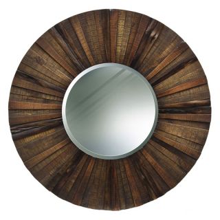 Round Wooden Rustic Wall Mirror   36 Diam. In.   Wall Mirrors