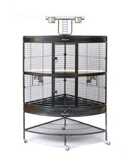 Prevue Pet Products Corner Parrot Cage Black 3158BLK   Bird Cages