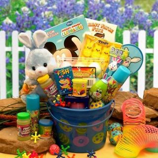 Little Bunny Blue Easter Fun Pail   Holiday Gift Baskets