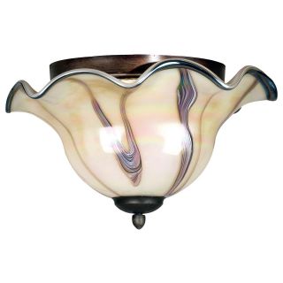 Kenroy Home Inverness Flush Mount Light   16W in. Tuscan Silver   Ceiling Lighting