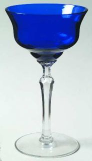 Louie Lgl1b Champagne/Tall Sherbet   Cobalt Bowl, Clear Stem & Foot