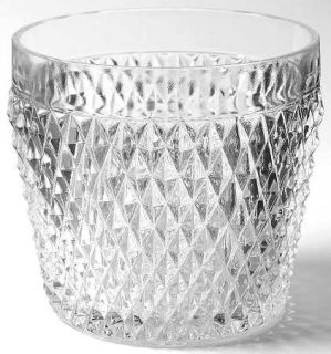 Indiana Glass Diamond Point Clear Ice Bucket   Clear, Heavy Pressed