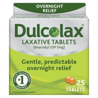 Dulcolax Gentle and Predictable Overnight Relief Laxative Tablets   25 Count