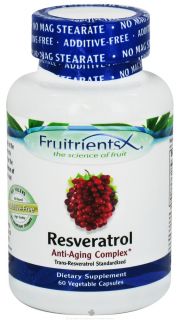 FruitrientsX   Resveratrol Trans Resveratrol Standardized   60 Vegetarian Capsules