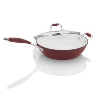 Michelle B. by Fagor Cast Iron Lite Chicken Fryer with Glass Lid   Red   Fry Pans & Skillets