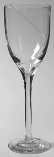 Kosta Boda Line Clear White Wine   Clear, Plain, Spiral Design On Bowl