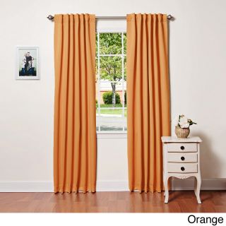 None Insulated Thermal Blackout 84 inch Curtain Panel Pair Orange Size 52 x 84