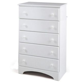 Hannah Bright White 5 Drawer Chest   Kids Dressers and Chests