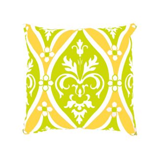 Divine Designs Encased Outdoor Pillow   20L x 20W in.   Yellow / Lime   Outdoor Pillows
