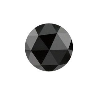 2.10 Cts 7.51x7.38x4.39 mm AA Round Rose Cut ( 1 pc ) Loose Black Diamond {DIAMOND APPRAISAL INCLUDED} Jewelry