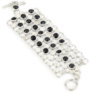 Lionette NY "Ducessa" Silver Plated Swarovski Knight Bracelet Jewelry