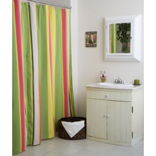 Fresh Lime Stripe Shower Curtain   Shower Curtains